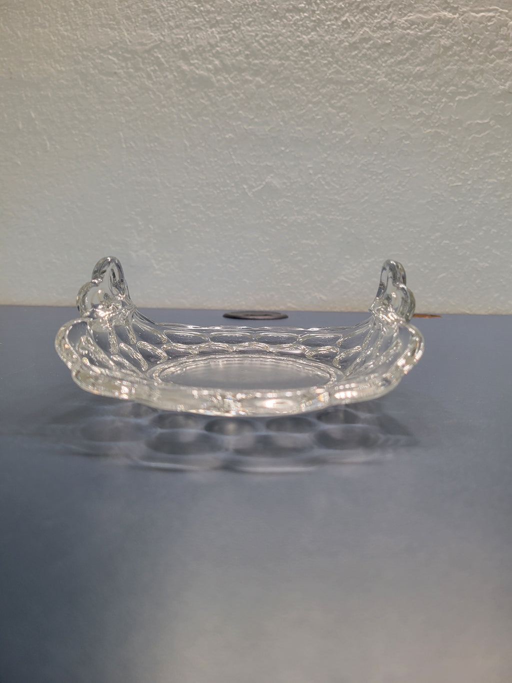 Rare Heisey "Bubble" Pattern Handled Bon Bon Dish – Diamond H Marked