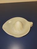 Vintage McKee Sunkist Citrus Juicer Reamer - 1930s Yellow Custard Glass - French Ivory