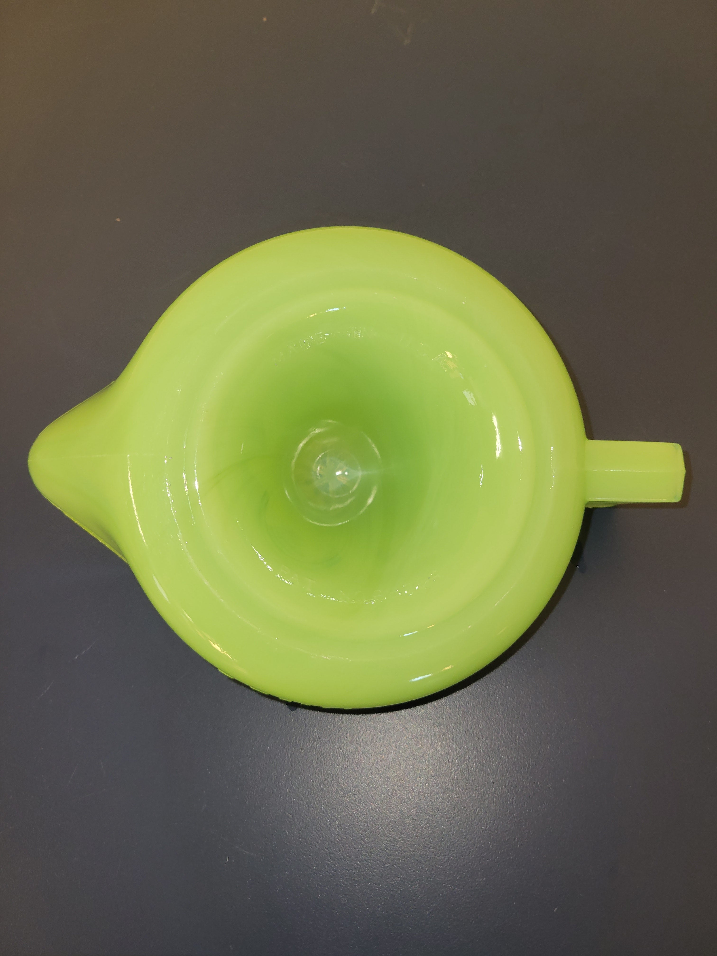 A Glowing Piece of Americana: Vintage McKee Sunkist Reamer Authentic Jadeite Uranium Glass