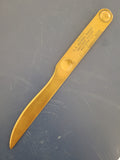 ✨ Vintage Brass Advertising Letter Opener & Ruler – Rare 1950s–1970s Aviation Memorabilia ✨