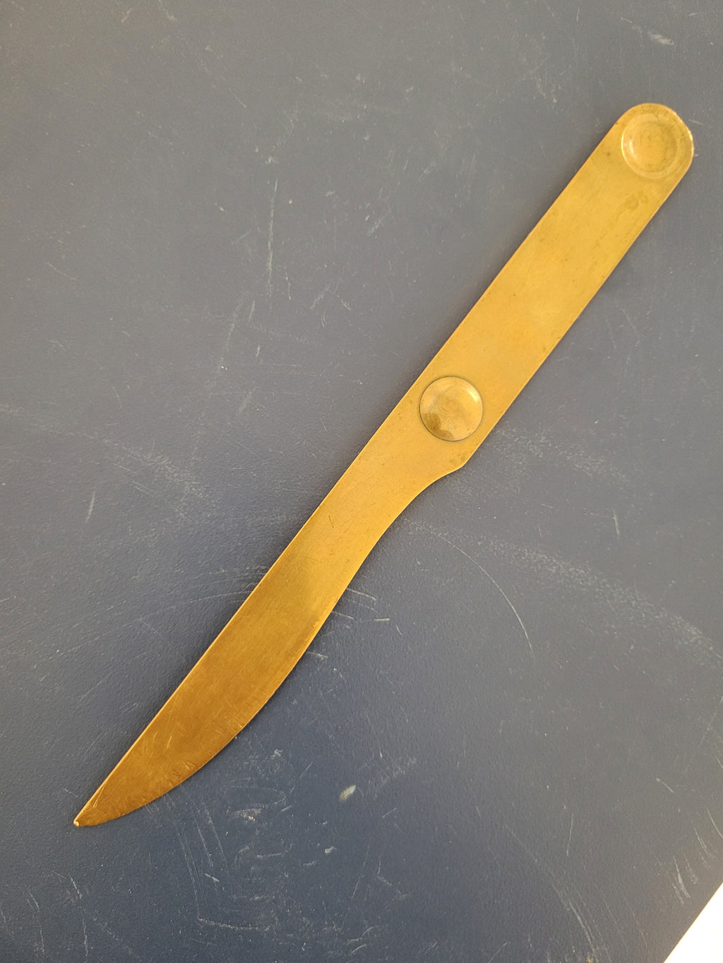 ✨ Vintage Brass Advertising Letter Opener & Ruler – Rare 1950s–1970s Aviation Memorabilia ✨