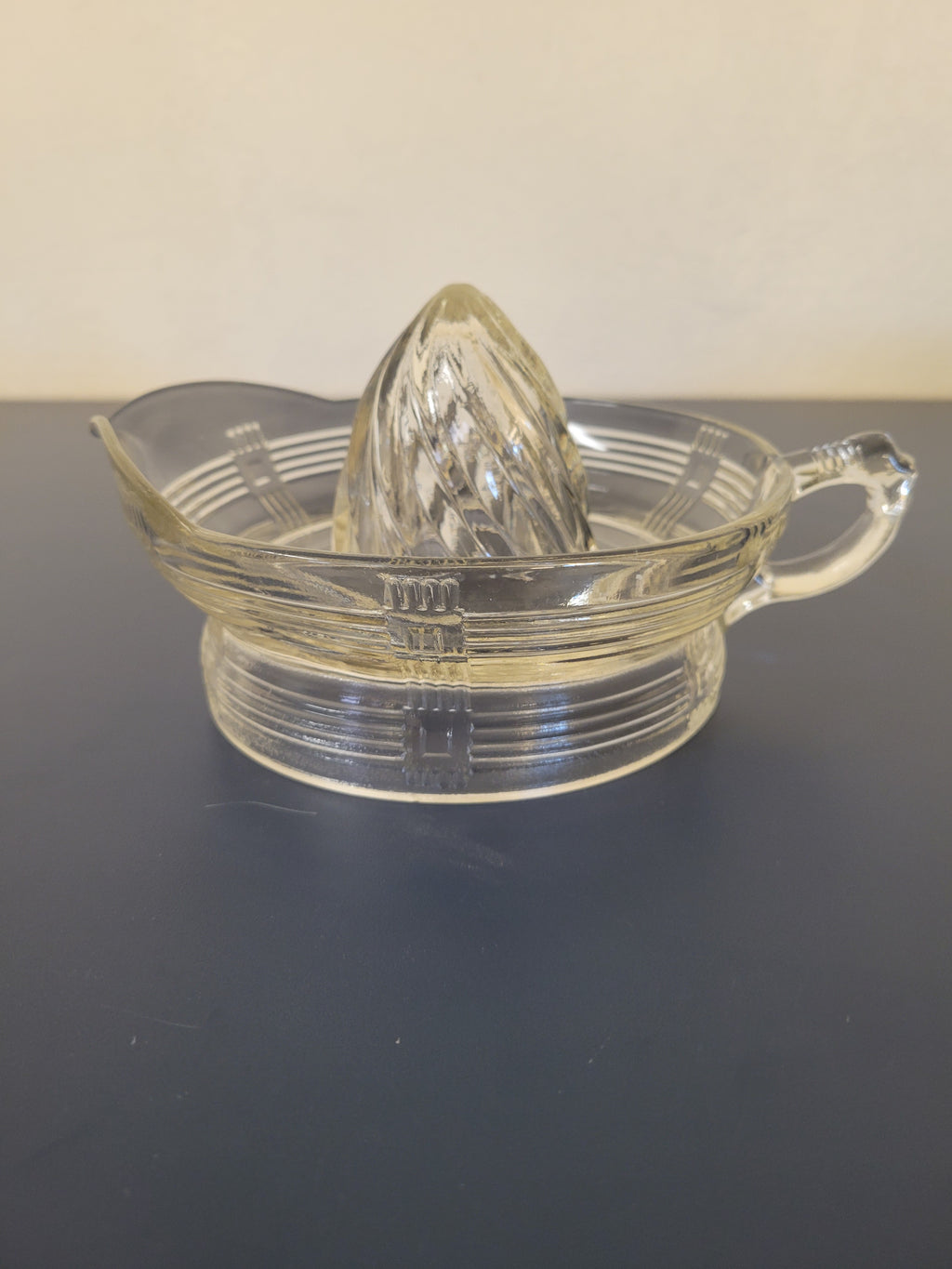 Vintage Hazel Atlas Glass Citrus Juicer.