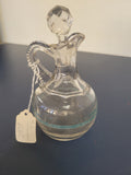 Vintage Clear Glass Cruet Decanter with Faceted Stopper