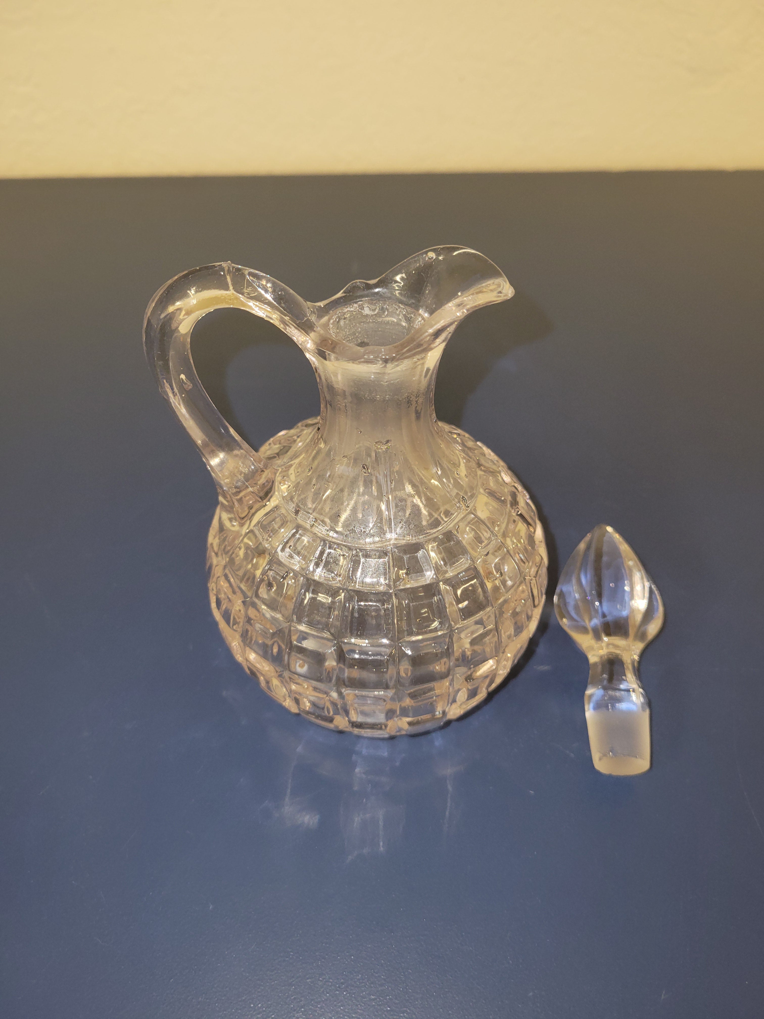 1889 Duncan & Miller Block pattern glass cruet.