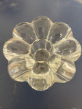 Vintage Heisey Crystolite 8-Petal Flower Candle Holder